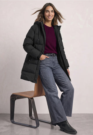 Long Padded Jacket | Black