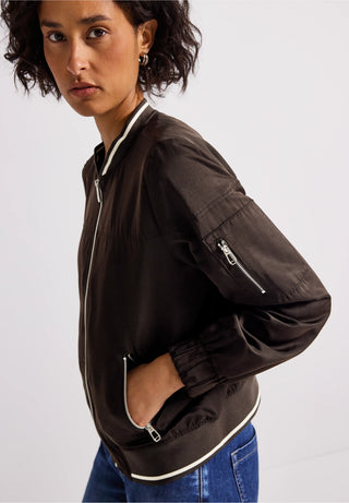 Satin Bomber | Deep Roast Brown