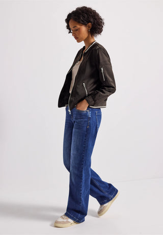 Satin Bomber | Deep Roast Brown