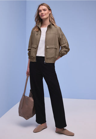 Short Utility Blouse Jacket | Light Terra Mocha