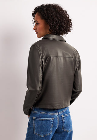 Short PU Jacket | Espresso Brown
