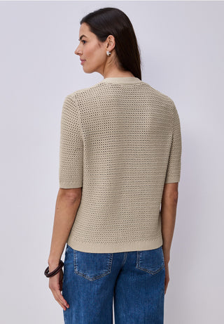 V Neck Cardigan | Clay Sand