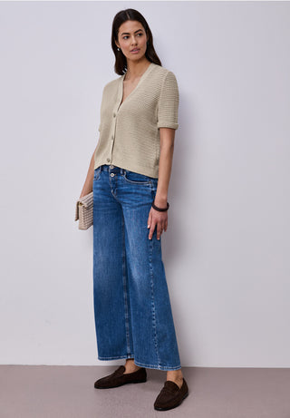 V Neck Cardigan | Clay Sand