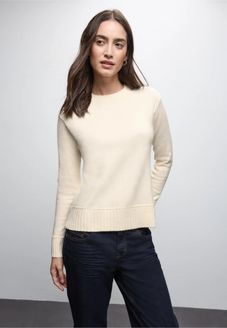 Round Neck Sweater | Soft Beige