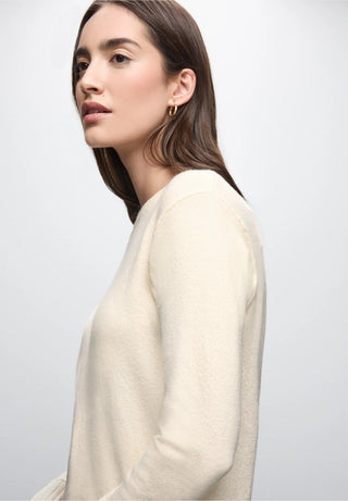 Round Neck Sweater | Soft Beige