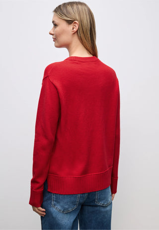 Round Neck Sweater | Racing Red