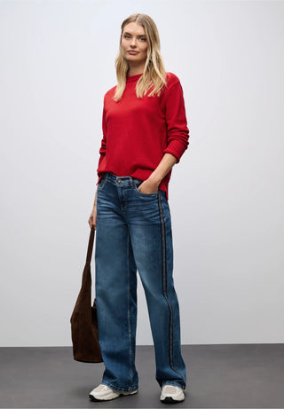 Round Neck Sweater | Racing Red