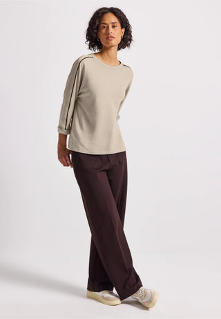 Shirt With Piping | Morning Beige