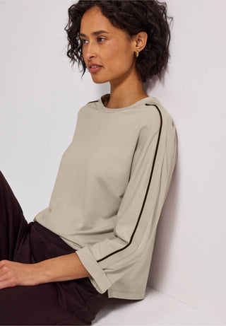 Shirt With Piping | Morning Beige
