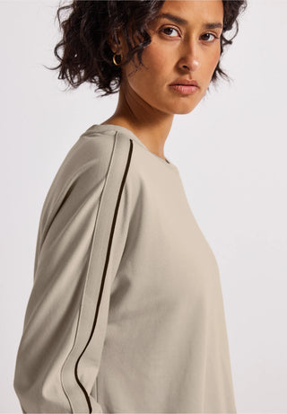Shirt With Piping | Morning Beige
