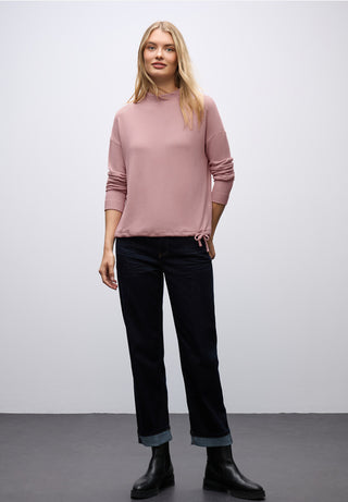 Soft Turtle Neck Jumper  | Powder Pink Melange