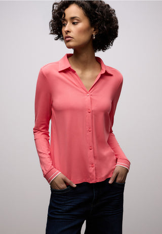 Jersey Blouse  | Striking Coral