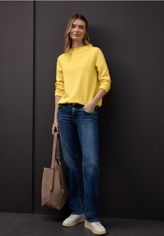 Structured Turtle Neck | Bloom Yellow