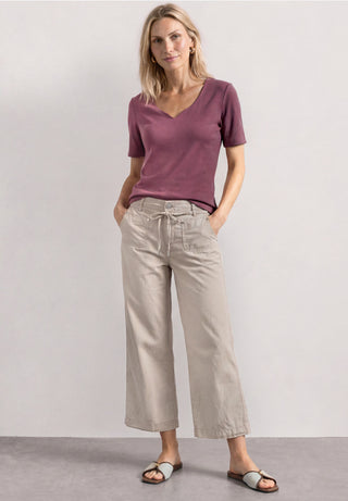 QR Style Heart Neck Top | Dark Clouded Blush