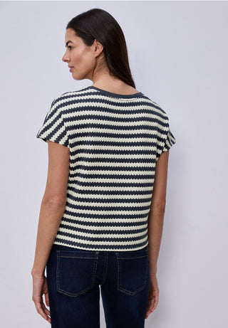 Structured Top | Shadowed Navy