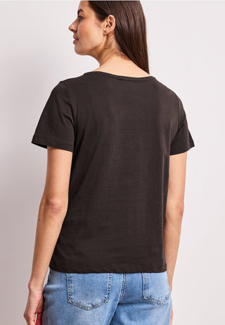 Basic Print Tee | Espresso Brown
