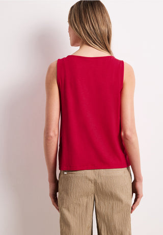 Jersey Top With Should Buckle | Salsa Red
