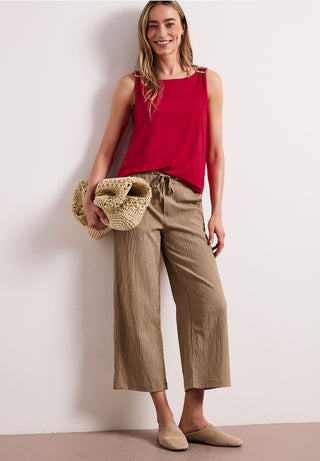 Jersey Top With Should Buckle | Salsa Red