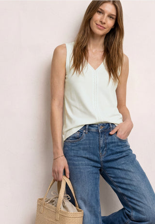 Jersey Top With Crochet Tape | Off White