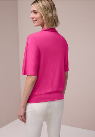 Polo With Bottom Cuff | Magenta Dream