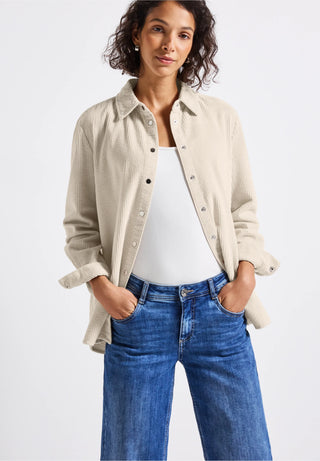 Cordurory Long Blouse | Malted Beige