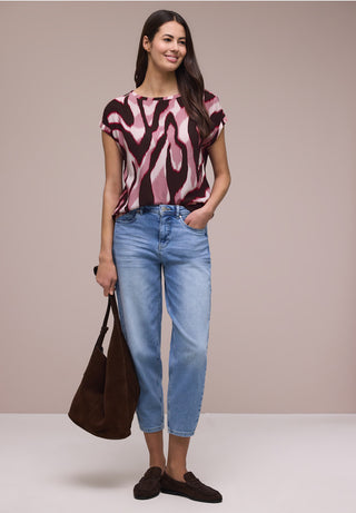 Round Neck Shirt Blouse | Clouded Blush