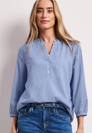 Seersucker Tunic Blouse | Original Blue