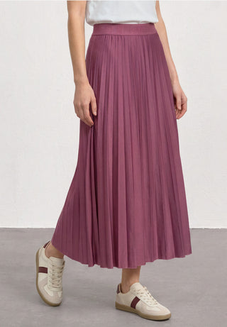 Midi Plisse Skirt | Dark Clouded Bery