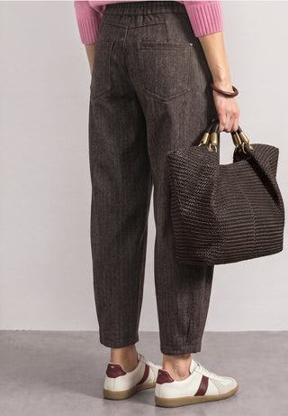 Karlie Barrel Trousers | Black Coffee
