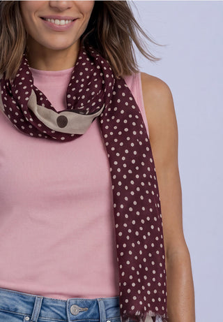 Printed Scarf  | Rustic Rouge
