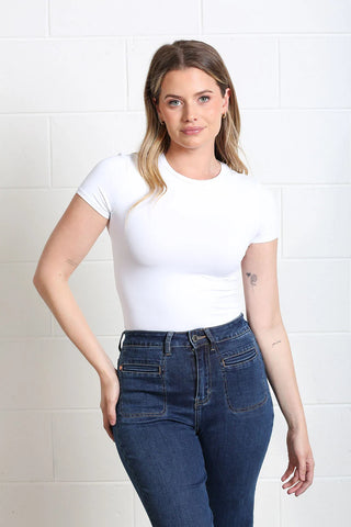 Ada Wide Leg Jean | Mid Ink