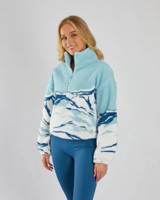 Adele Fleece Half Zip Blue Multi