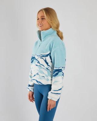 Adele Fleece Half Zip Blue Multi