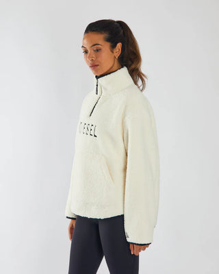 Anita Fleece Half Zip Powder White