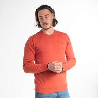 Ariana Crew Neck Knit | Rust