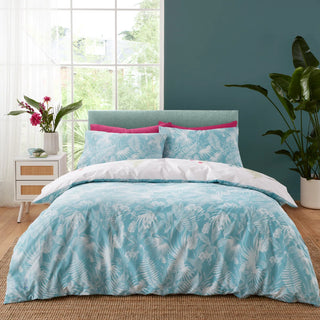 Aruba Tropical Floral Reversible Duvet Set | Green