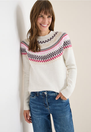 Fairisle Jumper | Eggshell Melange