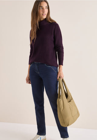 Big Collared Polo | Eggplant Red