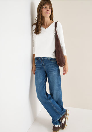 Basic Gathered Tee | Vanilla White