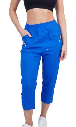 Cherry Berry Cropped Trouser | Royal Blue