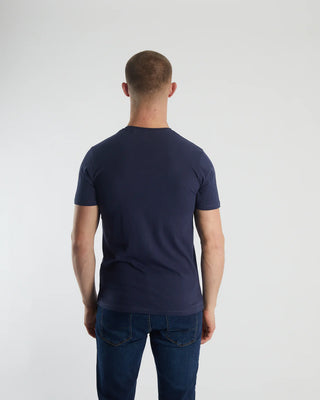 Basic Caden O Neck Tee | Navy Iris