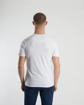 Basic Caden O Neck Tee | Optic White