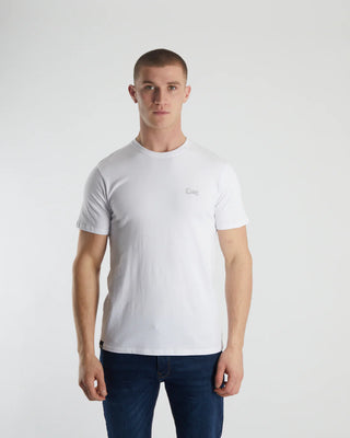 Basic Caden O Neck Tee | Optic White