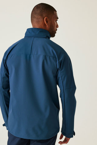 Men's Arana Softshell Jacket | Moonlight Denim Tangerine Tango