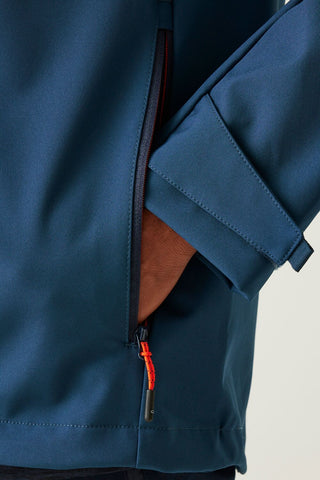 Men's Arana Softshell Jacket | Moonlight Denim Tangerine Tango