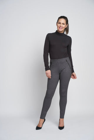 Margaret Pull Up Legging Mauve Grey