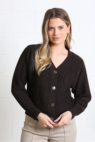 Claire Cardigan | Dark Brown