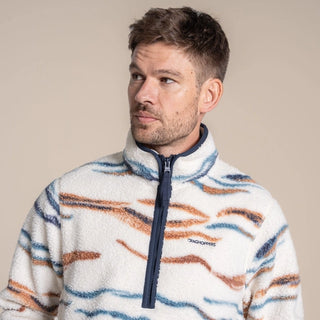 Rawthey Half Zip Fleece | Ecru / Winterstorm