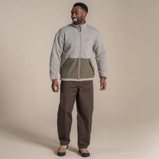 Leif Full Zip Fleece | Ecru Marl