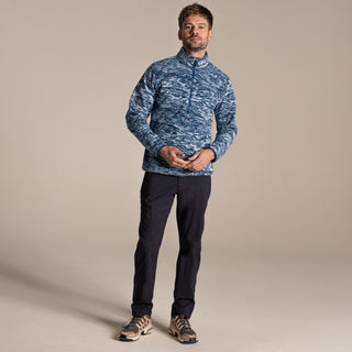 Men's National Trust Irt Half Zip Fleece | Juniper Berry Print